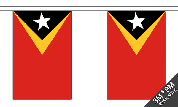 East Timor 3 metre bunting, 10 flags - Flagmania