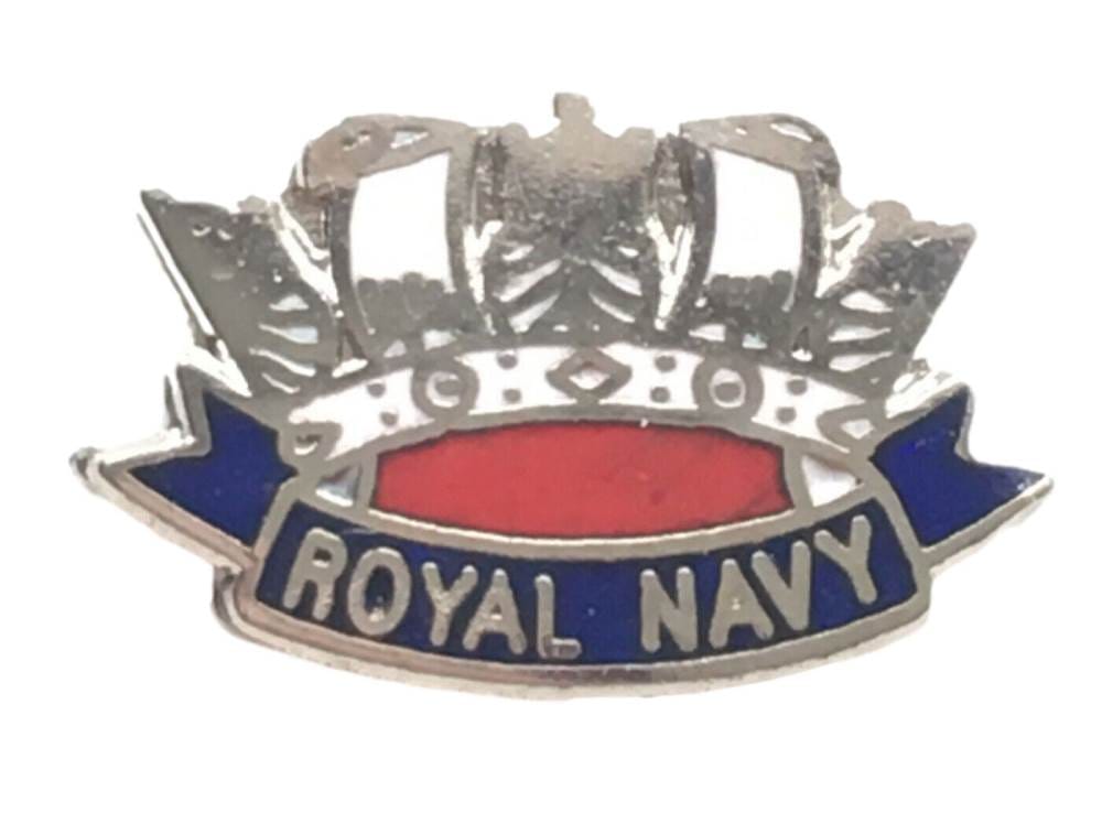 Royal Navy Small Crown - MOD Military Approved Royal Navy Enamel Pin Badge-M003 image 2