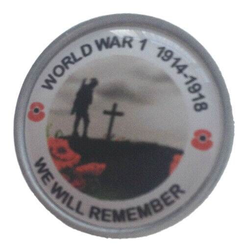 First 1st World War 1 WW1 Centenary We Will Remember Pin Badge image 0