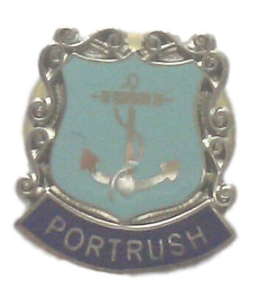 Port Rush Town Coat Of Arms Quality Enamel Lapel Pin Badge image 0