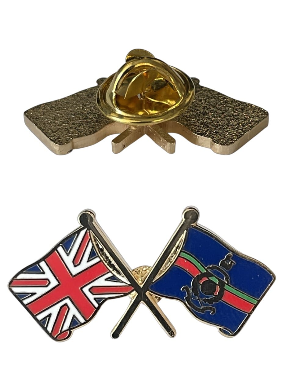 Royal Marines and Union Jack Flag Military Enamel Lapel Pin Badge image 0