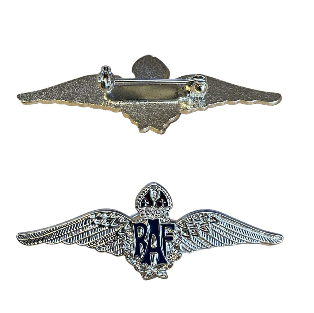 MOD Approved RAF Royal Air Force Bright Nickel Sweetheart Wings Brooch Badge image 3