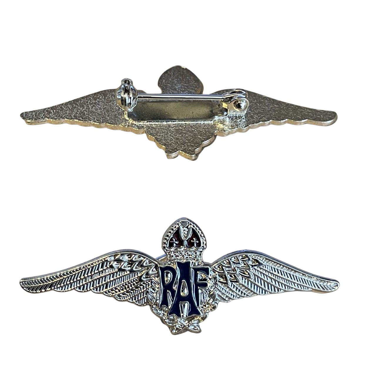MOD Approved RAF Royal Air Force Bright Nickel Sweetheart Wings Brooch Badge image 3