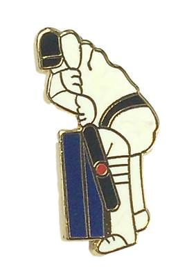 Cricket Batsman Cricketer Quality enamel lapel pin badge image 0