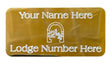 (MP46) Orange Lodge Order 50 mm x 25 mm Personalised Gold Case Plate