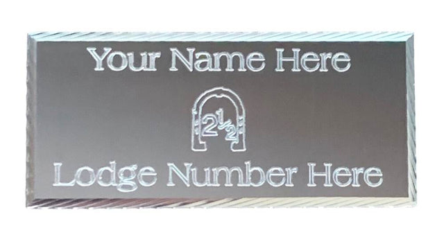 (MP47) Orange Lodge 55 mm x 25 mm Personalised Silver Case Plate 