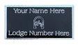 (MP48) Orange Lodge Order 50 mm x 25 mm Personalised Black Case Plate 