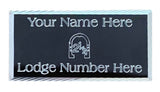 (MP48) Orange Lodge Order 50 mm x 25 mm Personalised Black Case Plate 