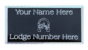 (MP48) Orange Lodge Order 50 mm x 25 mm Personalised Black Case Plate 