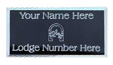(MP48) Orange Lodge Order 50 mm x 25 mm Personalised Black Case Plate 