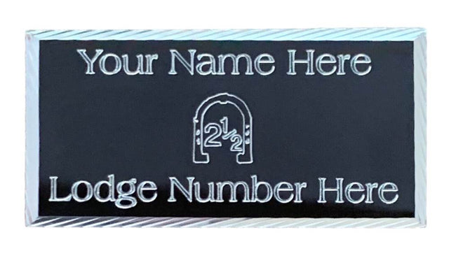 (MP48) Orange Lodge Order 50 mm x 25 mm Personalised Black Case Plate 