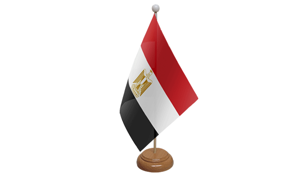 Flagmania Egypt wooden hand flags, 9x6 inch, pack of 12, no bases