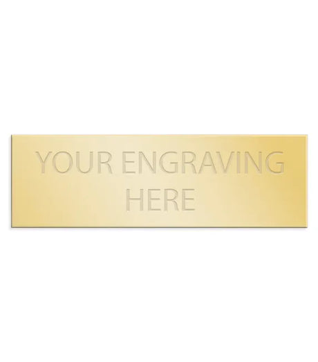 Personalised Self-Adhesive Square Cut Trophy Plate Gold 51mm x 16mm