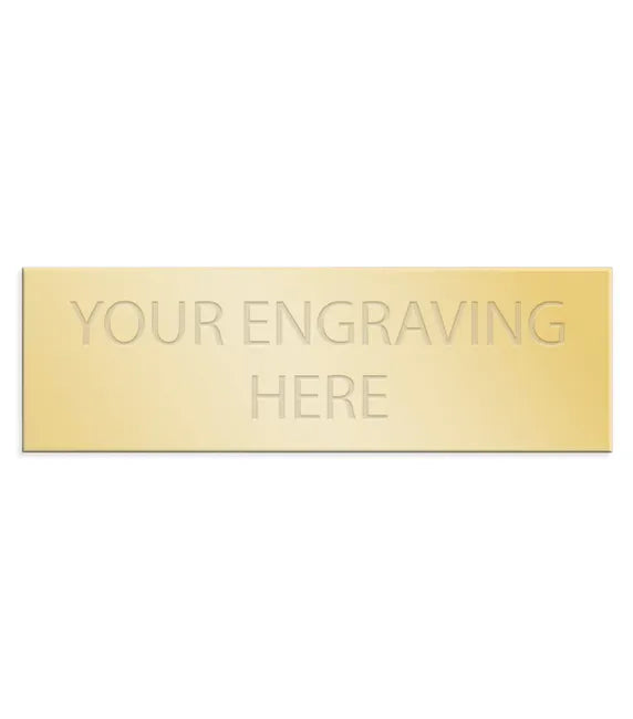 Personalised Self-Adhesive Square Cut Trophy Plate Gold 51mm x 16mm