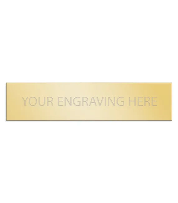 Personalised Self-Adhesive Square Cut Trophy Plate Gold 70mm x 16mm 