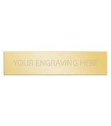 Personalised Self-Adhesive Square Cut Trophy Plate Gold 70mm x 16mm 