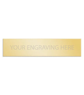 Personalised Self-Adhesive Square Cut Trophy Plate Gold 70mm x 16mm 