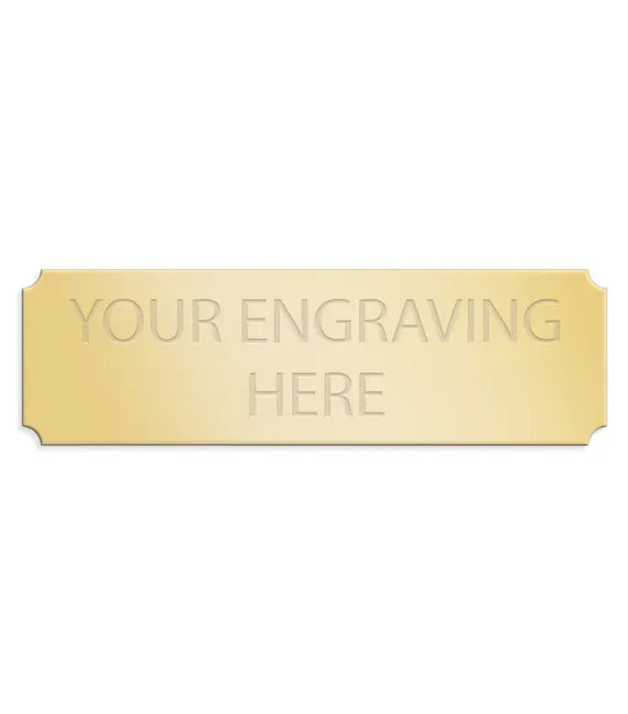 Personalised Self-Adhesive Trophy Plate Gold 83mm x 25mm 