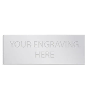 Personalised Self-Adhesive Trophy Plate Silver 44mm x 16mm