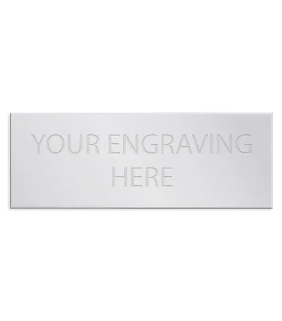 Personalised Self-Adhesive Trophy Plate Silver 44mm x 16mm