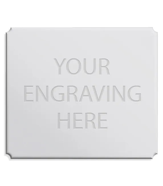 Personalised Self-Adhesive Trophy Silver Plate 44mm x 38mm 