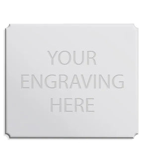 Personalised Self-Adhesive Trophy Silver Plate 44mm x 38mm 