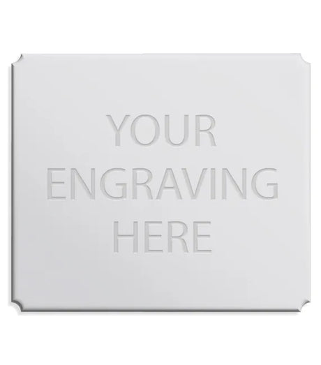 Personalised Self-Adhesive Trophy Silver Plate 44mm x 38mm 