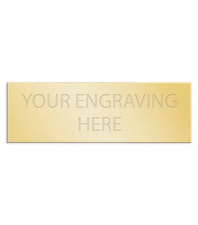 Personalised Self-Adhesive Square Cut Trophy Plate Gold 58mm x 19mm