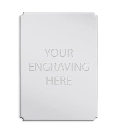Personalised Self-Adhesive Trophy Silver Plate 25mm x 30mm
