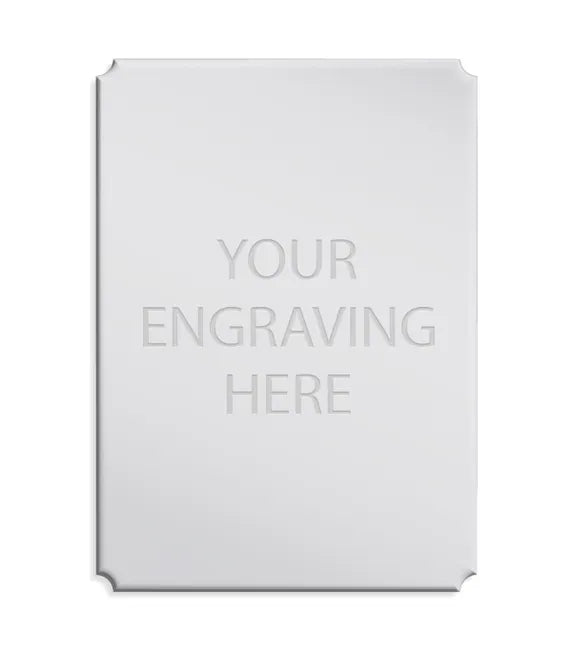 Personalised Self-Adhesive Trophy Silver Plate 25mm x 30mm