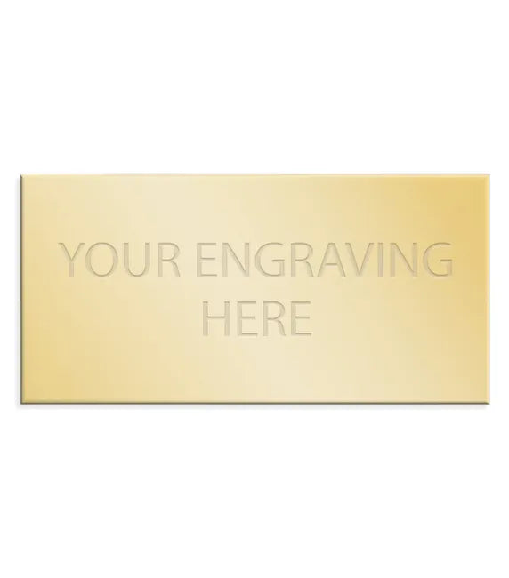 Personalised Self-Adhesive Square Cut Trophy Plate Gold 51mm x 25mm 