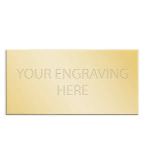 Personalised Self-Adhesive Square Cut Trophy Plate Gold 51mm x 25mm 