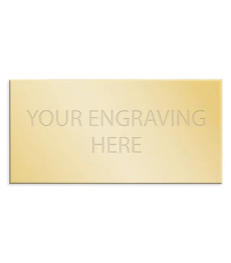 Personalised Self-Adhesive Square Cut Trophy Plate Gold 51mm x 25mm 