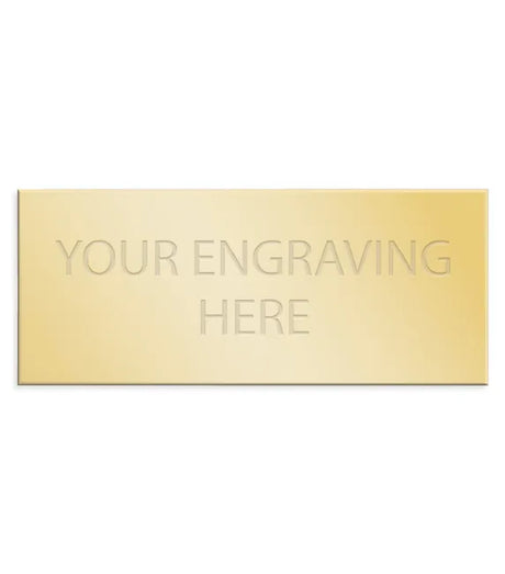 Personalised Self-Adhesive Square Cut Trophy Plate Gold 60mm x 25mm 
