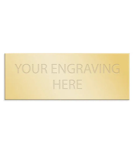 Personalised Self-Adhesive Square Cut Trophy Plate Gold 67mm x 25mm 