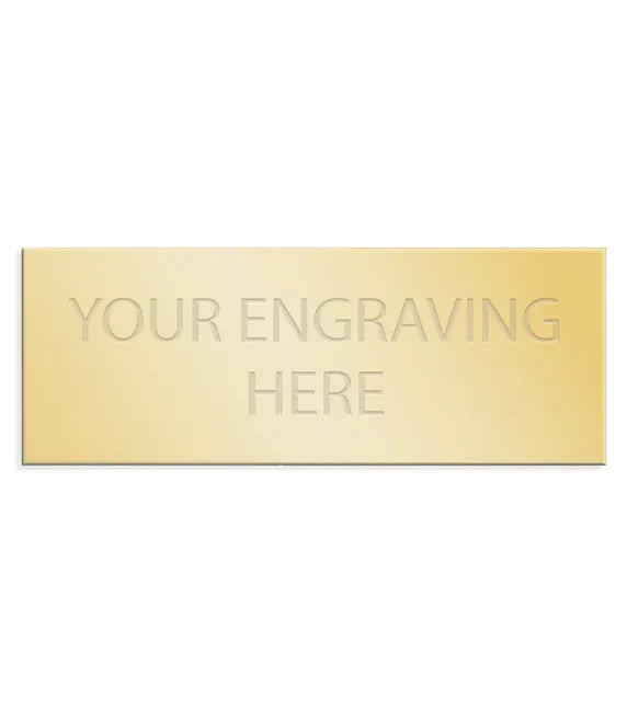 Personalised Self-Adhesive Square Cut Trophy Plate Gold 67mm x 25mm 