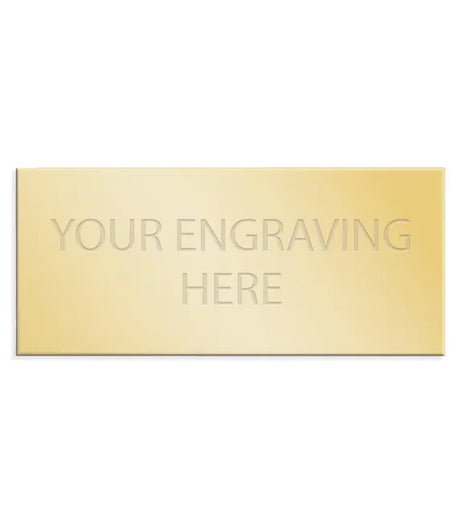 Personalised Self-Adhesive Square Cut Trophy Plate Gold 73mm x 32mm