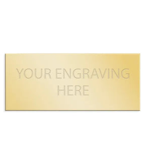 Personalised Self-Adhesive Square Cut Trophy Plate Gold 89mm x 38mm