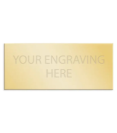 Personalised Self-Adhesive Square Cut Trophy Plate Gold 89mm x 38mm