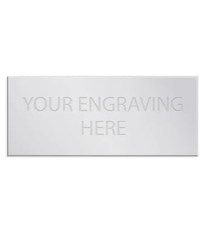 Silver engraved trophy plate personalised self adhesive 50mm x 15mm