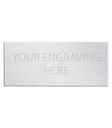Personalised Self-Adhesive Trophy Plate Silver 38mm x 16mm 