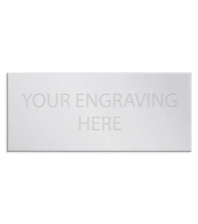 Personalised Self-Adhesive Trophy Plate Silver 51mm x 22mm