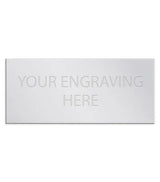 Silver self adhesive trophy plate 60mm x 25mm