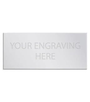 Silver self adhesive trophy plate 60mm x 25mm