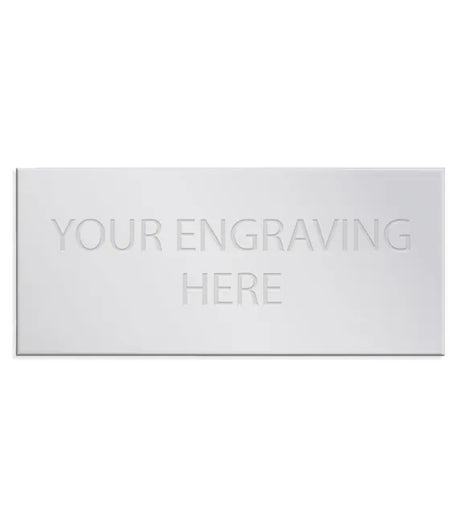 Silver self adhesive trophy plate 60mm x 25mm