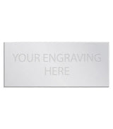 Silver self adhesive trophy plate 89mm x 38mm