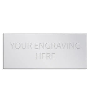 Silver self adhesive trophy plate 89mm x 38mm