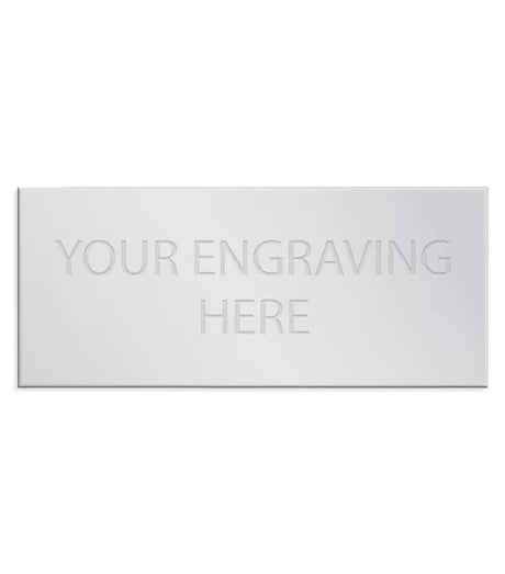Silver self adhesive trophy plate 89mm x 38mm