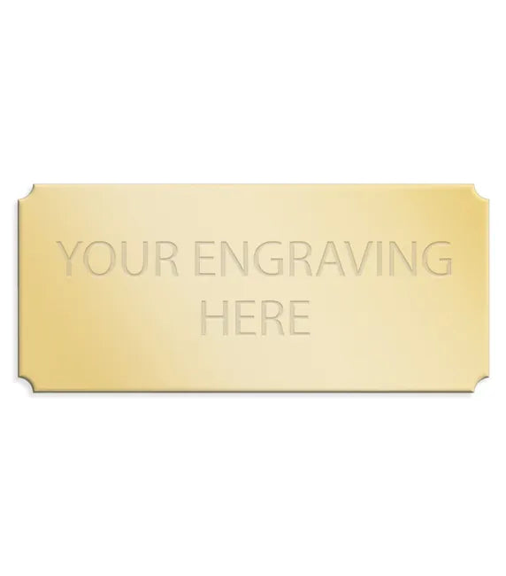 Personalised Self-Adhesive Trophy Plate Gold 43mm x 19mm 