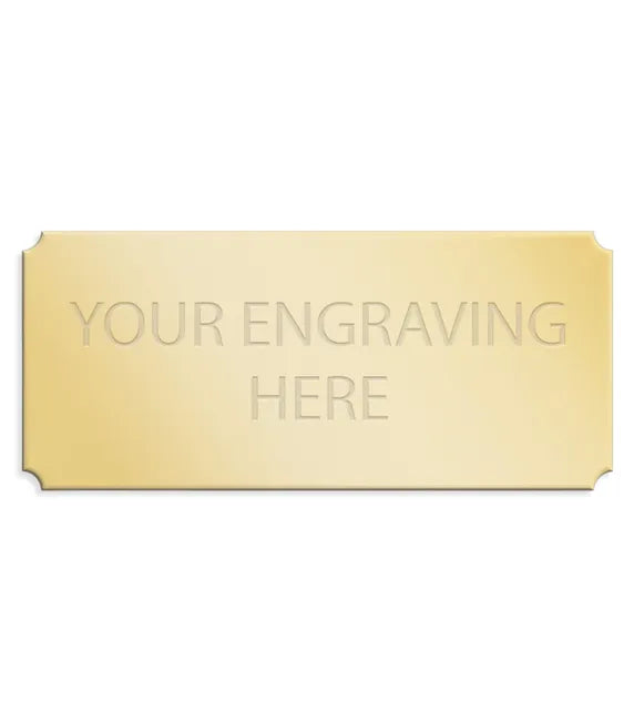 Personalised Self-Adhesive Trophy Plate Gold 73mm x 32mm 